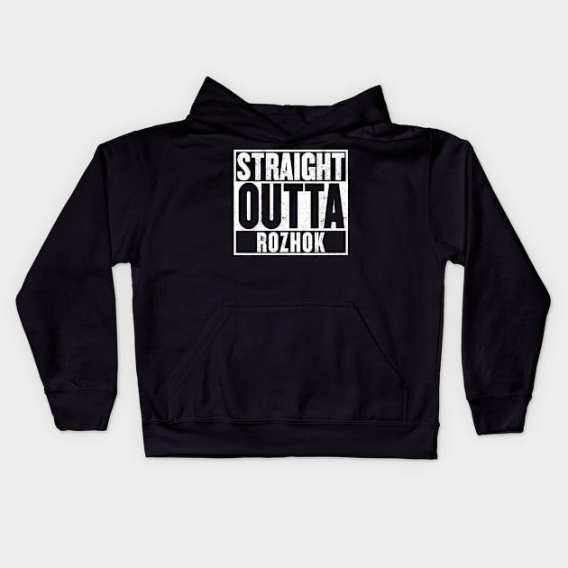 Straight Outta Rozhok t-shirt Kids Hoodie by mangobanana